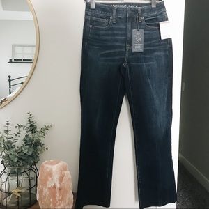 NWT cropped high rise flare jeans